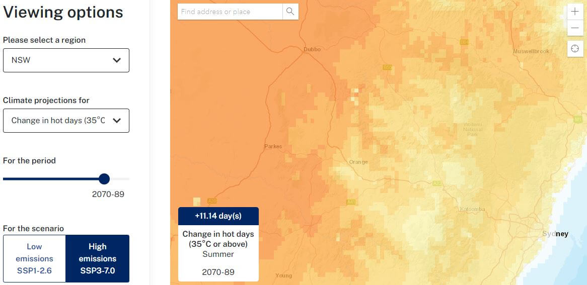 Screenshot of Interactive Map N2.0 inc options