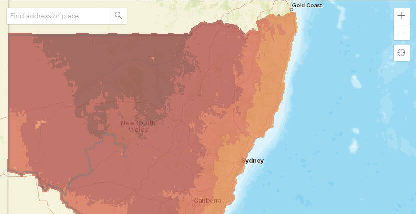 Screenshot of Interactive Map N2.0 all NSW