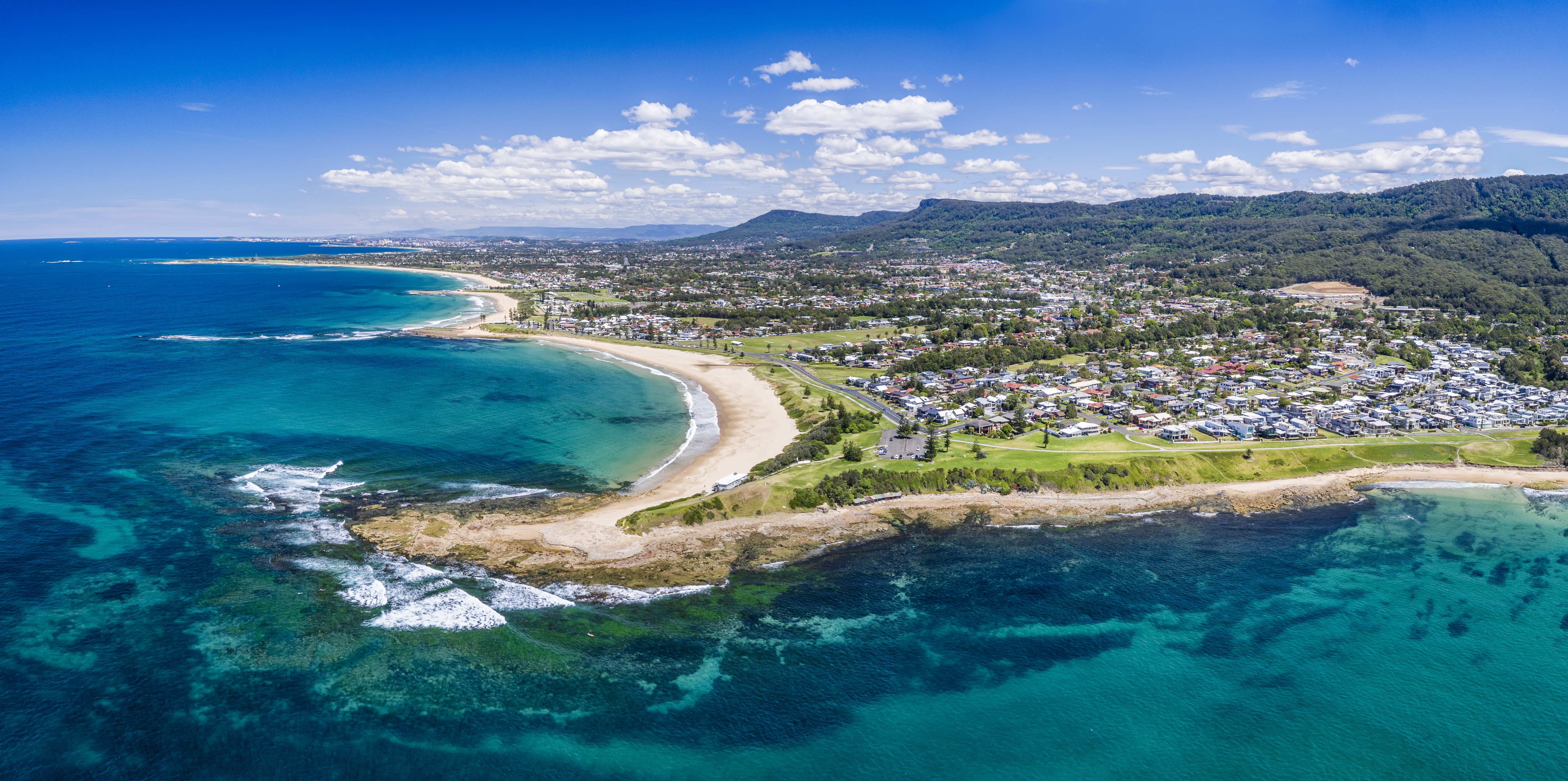 Bulli aerial coastline. Credit: Destination NSW